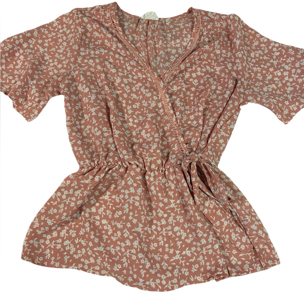 Sienna Sky Floral Pink Women's Top Size Medium